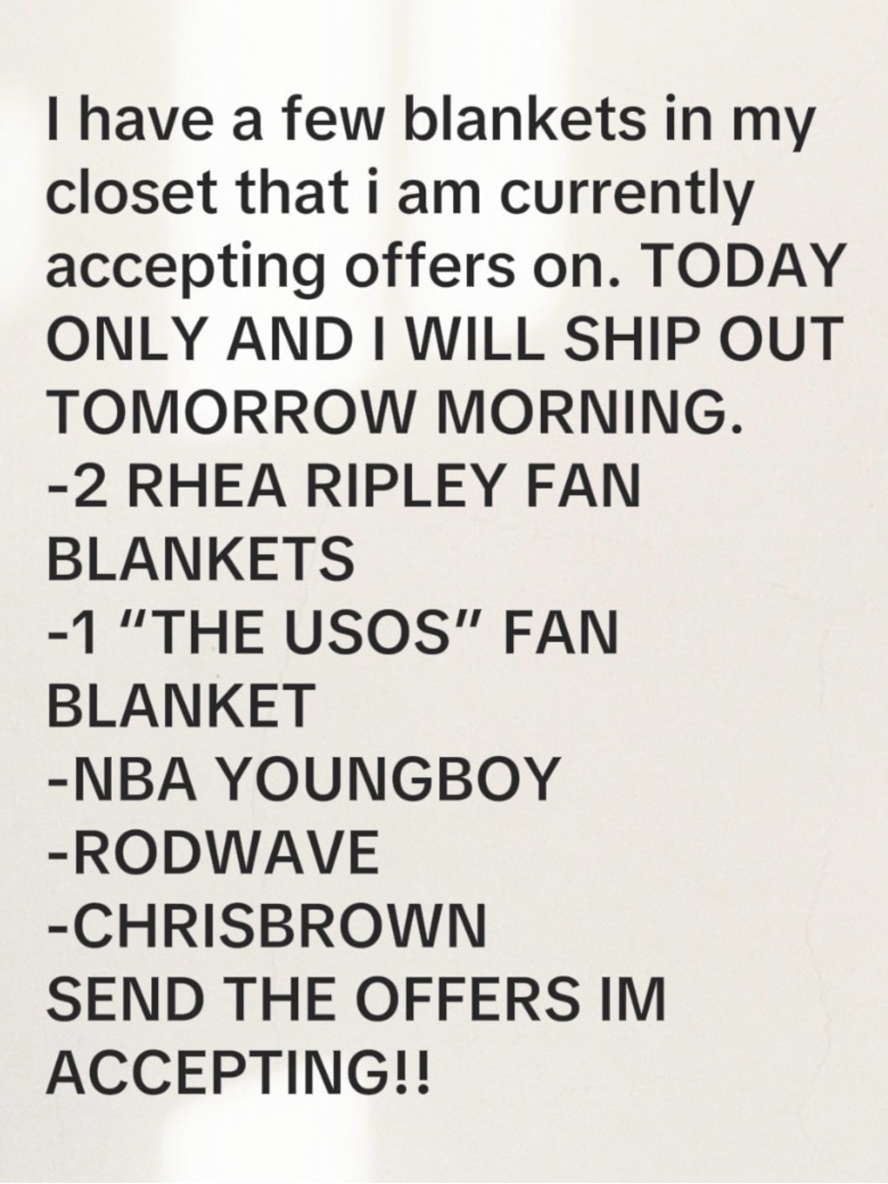 Come Shop !! I’m accepting offers